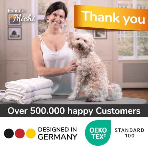 Super Soft 5 Layer Turbo Ironing Board Covers 125 x 45 cm - 50% faster with High Speed Steam Reflection, Made in EU, 100% Cotton Top, 122 x 38, 5 sizes, XL for Dimensions 120-125 x 40-45 cm - Image 5