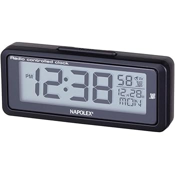 ナポレックス 車用 電波時計 Fizz ブラック LEDバックライト付 配線不要 大型液晶 角度調整可 NAPOLEX Fizz-940