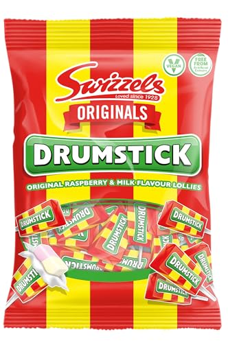 Swizzels Originals Drumstick 120g - Classic Raspberry & Milk Flavour Swizzels Lollies - Individually Wrapped Sweets Vegan Candy for Sharing Treat Jars & Party Bags
