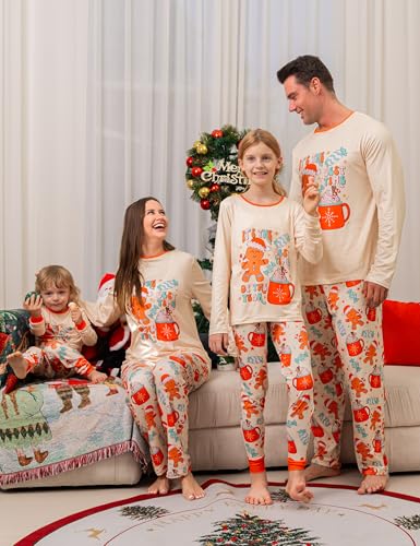 SUNNYBUY Christmas Pajamas Matching Sets, Holiday Family PJS Xmas Jammies for Couples4