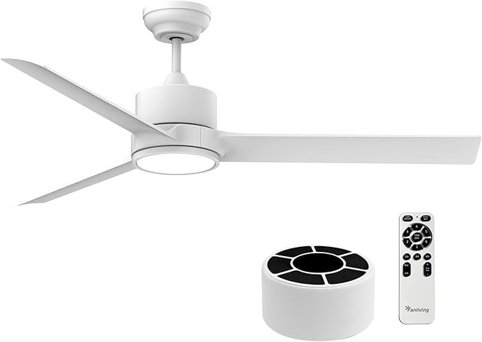 Ventilador de Techo 52 Pulgadas con Luz, Filtro y Control Re