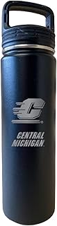 R and R Imports Central Michigan University oz Engraved Insulated Double Wall Stainless Steel Water Bottle Tumbler (Black) Officially Licensed Collegiate Product