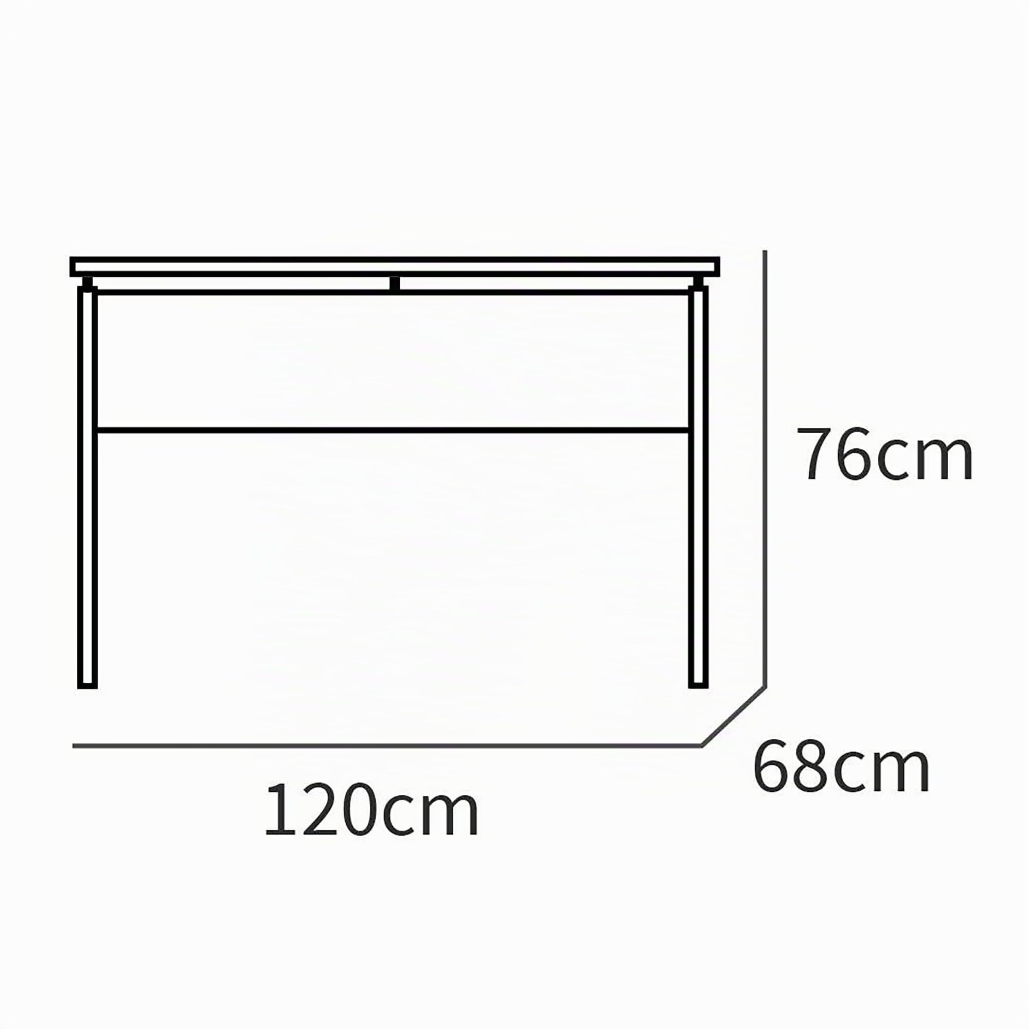 briebe Escritorio, Mesa de Ordenador Oficina, Estudio 76x120x68cm (Alto x Ancho x Profundo), Despacho, Habitación, Desk, Zenith (Blanco)