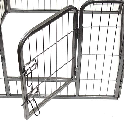 Wire Pen Dog Fence Playpen - Pet Dogs & Cats Outdoor Exercise Pens - Tube Gate w/Door - (8 Panel / 30 Square Feet Play… - Image 4