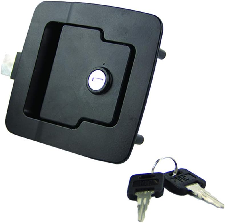 Lippert Global Baggage Door Lock / Latch Kit with 2 Keys, Easy Installation for 5th Wheel RVs, Travel Trailers and Motorhomes - 346693 Black