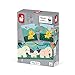 Janod - Boîte de 10 Puzzles Premier Age Animaux - Puzzle Enfant 3 pièces - Jeu Educatif - Apprentissage Motricité Fine et Concentration - Partenariat WWF - Carton Certifié FSC - dès 2 ans, J08636