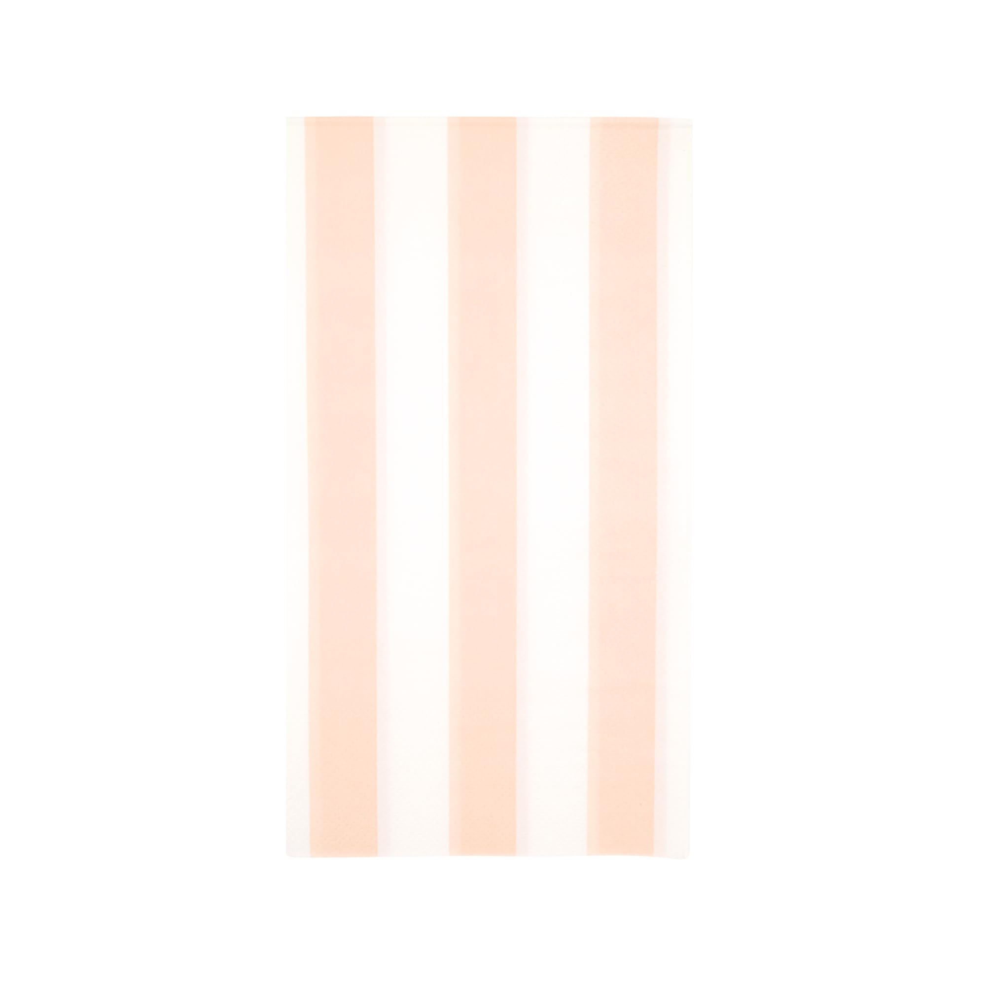Bonjour Fete Peach Cabana Stripe Paper Guest Towels | Disposable, 3-Ply Napkins | Premium Party Supplies &amp; Decor | Holidays, Kids Themed Birthday Parties., Girl | Pack of 20, 4.25" x 7.75"