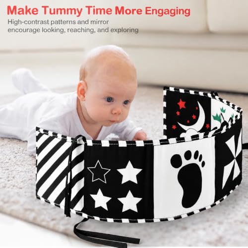 URMYWO Black and White Baby Toy, Tummy Time High Contrast Newborn Toys - image 3