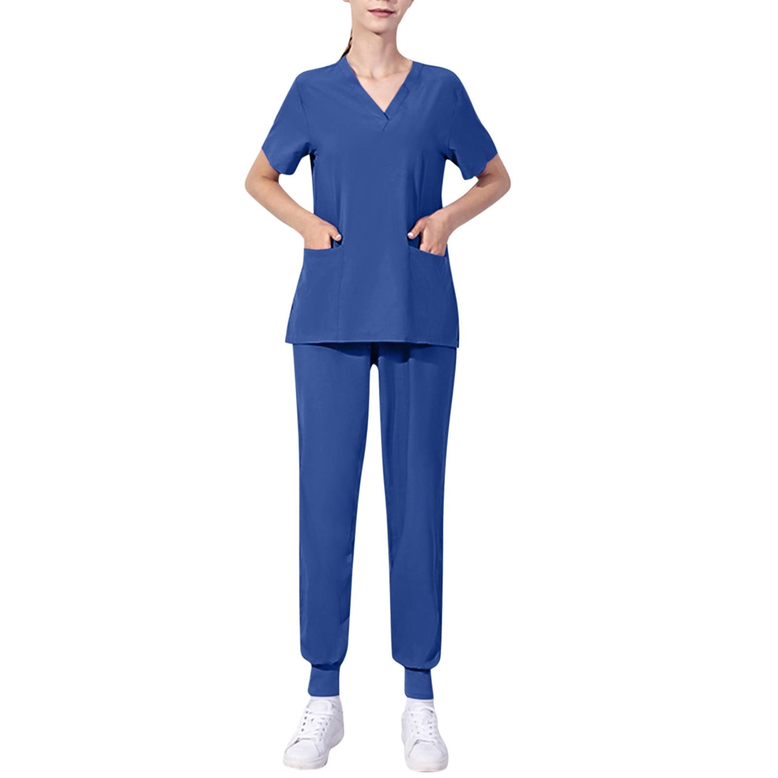 Scrubs For Women Set Jogger Pants V Neck Scrub Top Desertcart UAE