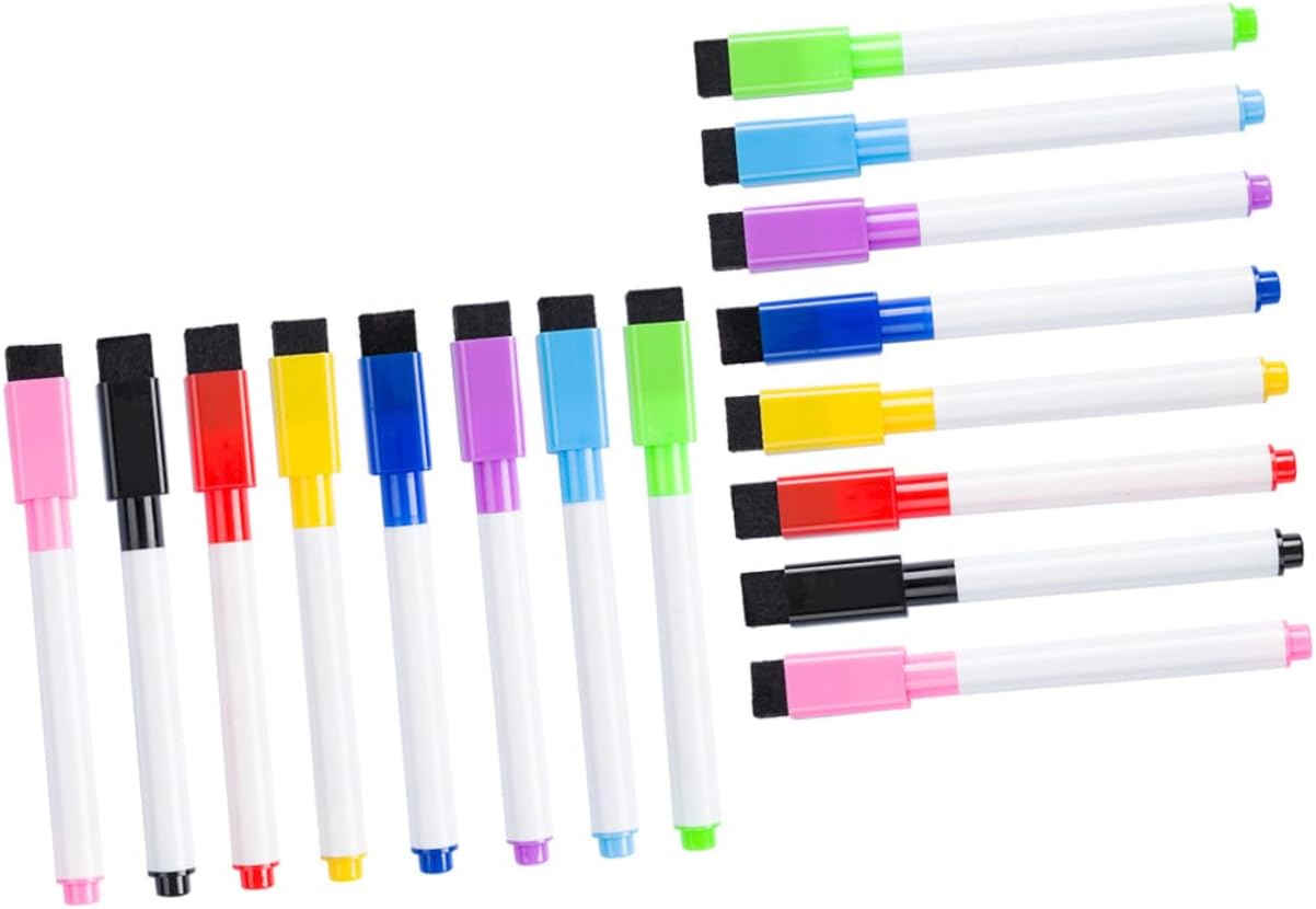 SEWACC 18pcs Whiteboard Pen Portable White Board Professional Dry Erase Markers Dry Erase Eraser Dry Erase Pens White Board Markers Dry Erase Dry Wipe Markers Office Supply Abs