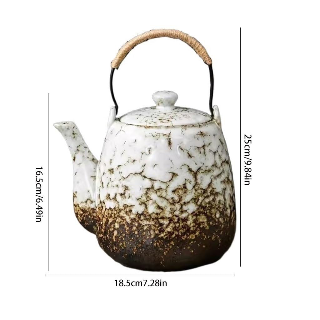 Ceramiczny dzbanek do herbaty z filtrem dla doskonałego parzenia herbaty, elegancki japoński styl, idealny do użytku domowego i biurowego, trwały i łatwy do czyszczenia