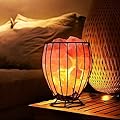 NatureBoost Himalayan Pink Salt Lamp Metal Basket with Natural Salt Chunks (Tall) - Unique Gift idea