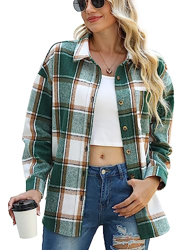 QIXING Womens Corduroy Button Down Shirt Casual Oversized Long Sleeve Blouses Tops3