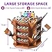T TOGUSH 360 Degree Rotating Paint Storage Organizer 4-Tier Shelf Holds 80+ Paint Bottles Tubes Compact 12.6x12.6x13.1 Inch Art Supply Holder for Acrylic Oil Paints Brushes for Artists Studio School