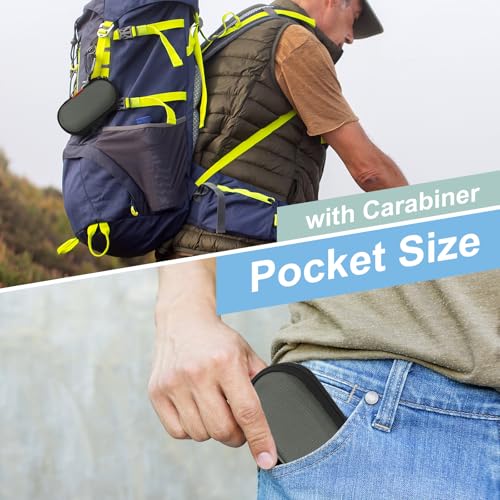 Image of Ultra-Hard Small Carrying Case for Wired Earbuds, MP3 Player, Heart Monitor, USB Cable, Flash Drive - Portable Mini IEM Case Universal Pouch Bag for In Ear Monitor, Airpods, Galaxy Buds, Earpods, iPod