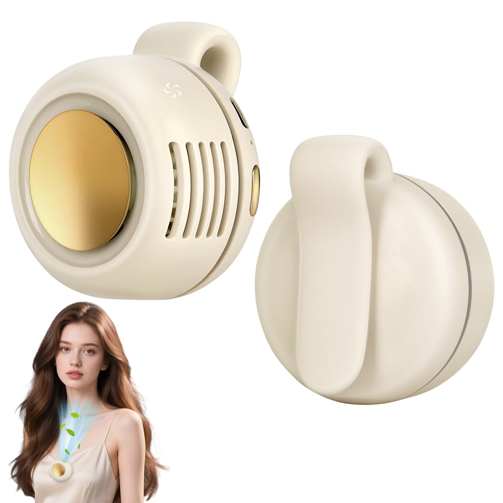 Mineup Mini Ventilatore Elettrico Portatile Silenzioso Senza Pale, 3 Velocità Mini Senza Pale Con Clip, Ventilatore Portatile Silenzioso, Ventilator Personale Rinfrescante Per Ufficio Viaggi Campeggio
