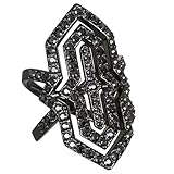 Metalllegierung Ringe KARL LAGERFELD Damen Ringe aus Metalllegierung mit Hämatit Ringgröße 55 (17.5)