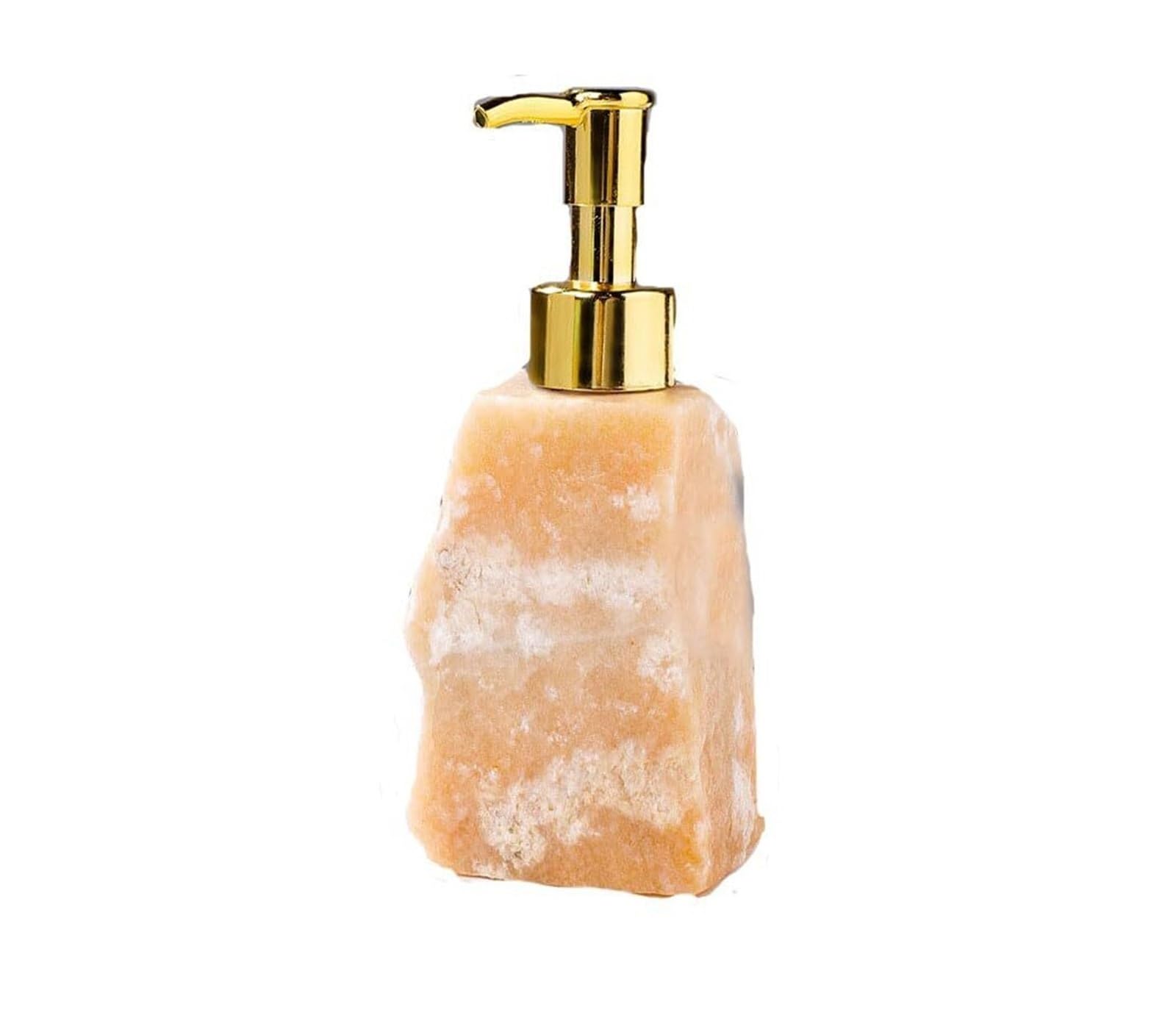 Dispensador de jabón para encimera de baño Dispensador de jabón con Bomba Acero Inoxidable, Cristal 0,84 Oz-1,1 Oz for Cocina y baño Decoración y Accesorios(Yellow Aventurine)