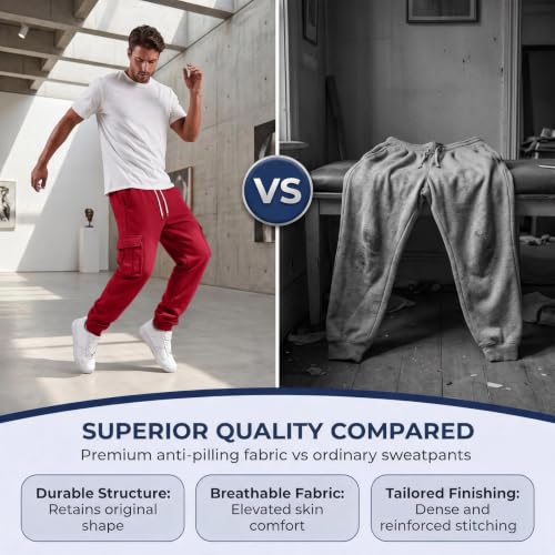 Cargo Joggers Men Baggy High Waisted Pants with Pockets Cargo Joggers - image 7