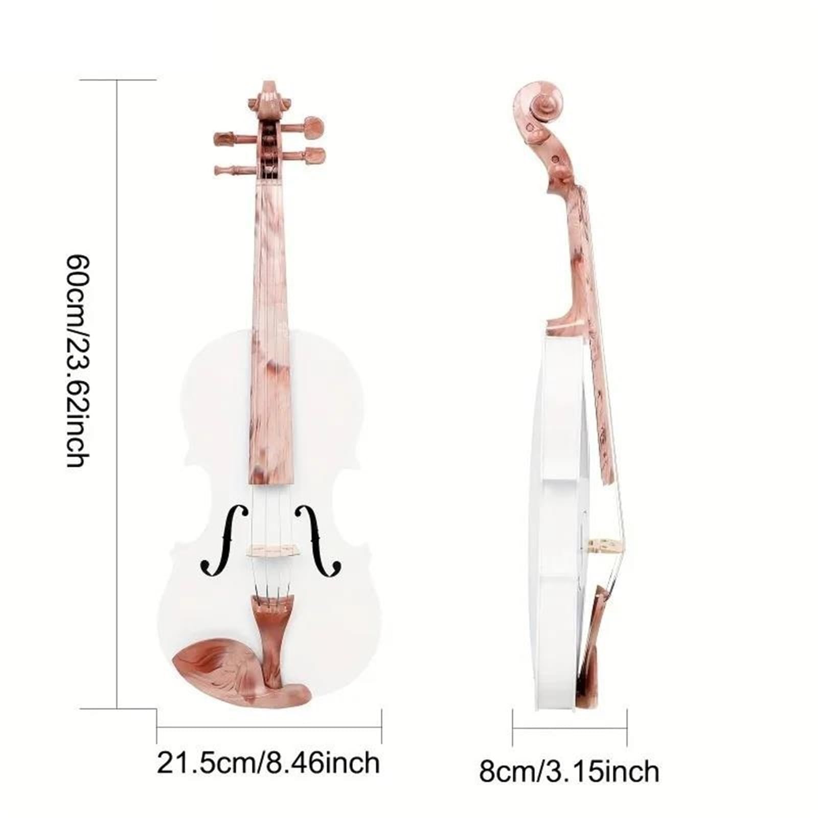 Zestawy Skrzypcowe Instrumenty Muzyczne Z Litego Drewna Zdobione Białym Marmurem