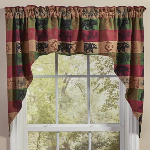 BLACK FOREST DECOR Pinecone Bear & Moose Swag Pair