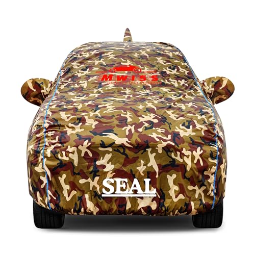 Image of Waterproof Car Cover for BYD Seal | Dustproof, UV & Scratch Resistant Soft Cotton Lining | Triple Stitched, Mirror Pockets & Elastic Hem | Jungle