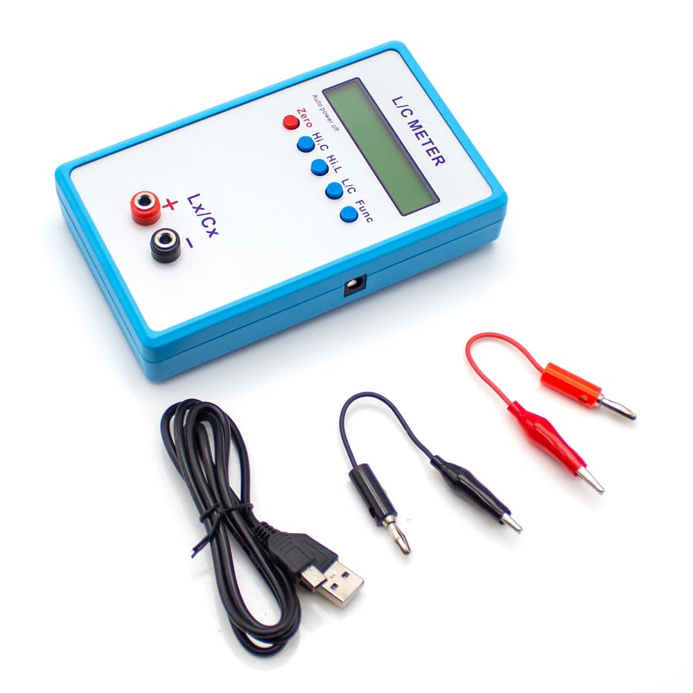iDili Hand-Held Digital LCD Capacitance Inductance Meter LC Measuring Meter 1pF-100mF 1uH-100H LC-200A