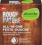 alverde MEN - Rough Nature 4in1 feste Dusche - 1 x 60 g - vegan