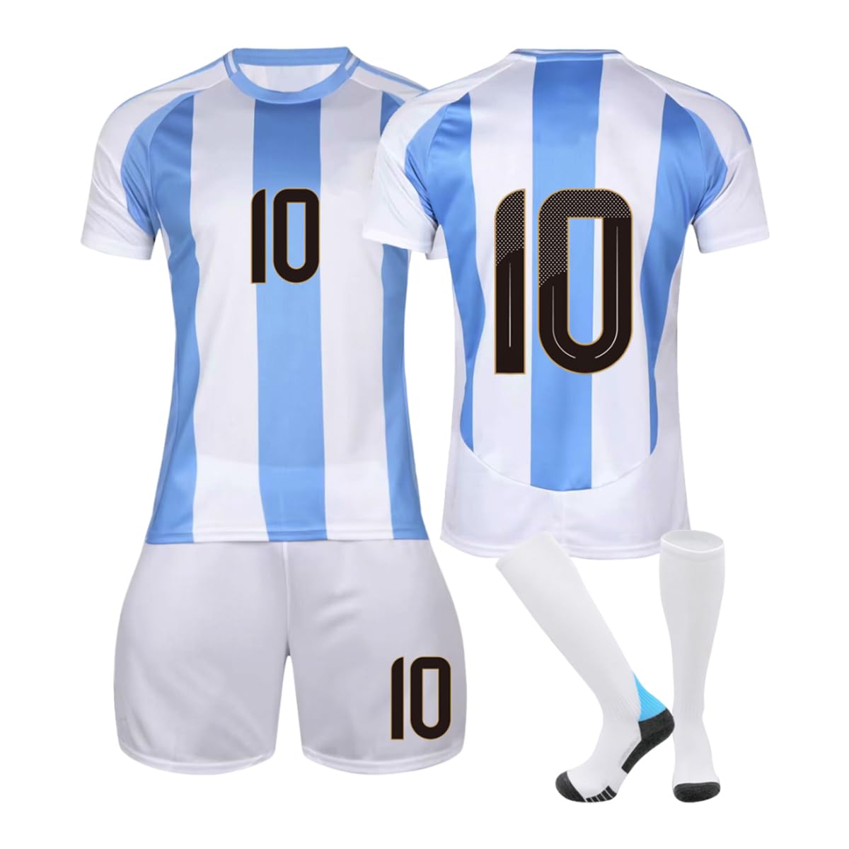 Jcoscloing Conjunto de Camiseta de Fútbol para Niños, Camiseta y pantalón Corto de Fútbol, Conjunto de Camiseta de Fútbol, Camiseta de Fútbol Local, Camiseta de Fútbol número 10