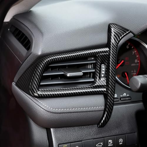 Image of Side Left Air Vent Outlet Cover Trim Frame Decal Carbon Color ABS Sticker Compatible with Toyota Camry XV70 2018 2019 2020 2021 2022 2023 2024 Accessories