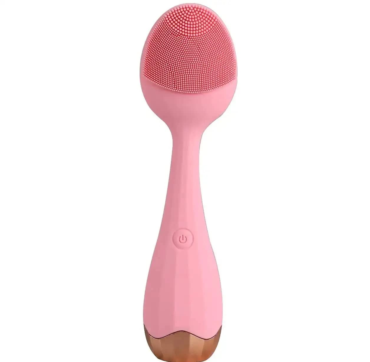 Sonic Facial Cleansing Massager with Silicone Brush and Anti-Aging Massager, Waterproof Sonic Glow Vibration Technology for Speaker Lift, Firm, Tone Skin on Face and Body Massage (Pink)