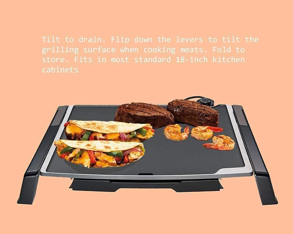 Buy 19Inch NonStick Electric Griddles with SlideOut Drip Tray for