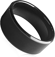 Vista 1 de RFID Rewritable Dual Frequency In One ID T5577&IC CUID Black Ceramics Smart Finger Ring Wear for Men or Women