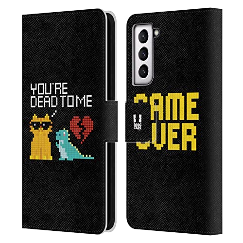 Housse en cuir Galaxy S21 FE 5G Head Case Designs finition haut de gamme
