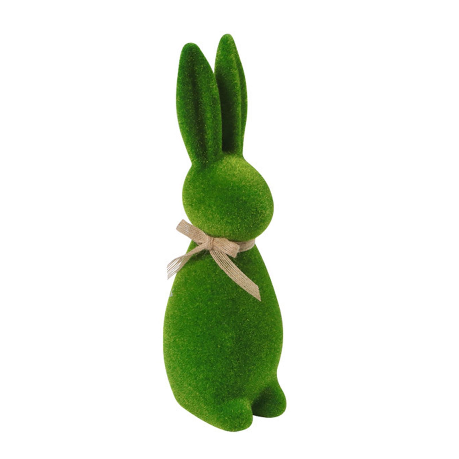Oxxggkao Flocking Bunnies Decors Moss Statues Rabbits Figurines Easter Decorations Tabletop Ornament Home Decors Easter Decorations Indoor Outdoor