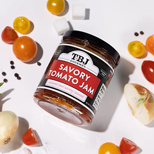 Tbj Gourmet Spiced Tomato Jam - Spicy Tomato Jam - Spicy Tomato Ketchup Alternative - Sweet, Savory & Spicy Tomato Spread & Jam Preserves - Vegan, Gluten Free Jam - 3 X 9 Ounces #TOP7