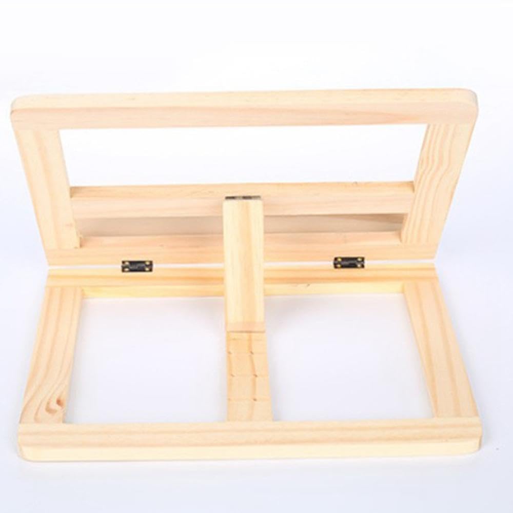 Supporto Per Libri Da Cucina In Legno Di Acacia - Regolabile 30,5x30,5 Cm - Con Taglio Per Caricabatterie E Cuscinetti Antiscivolo - 2