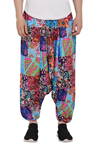Image of Whitewhale Men's Cotton Solid Harem Pants Yoga Trousers Hippie Pant