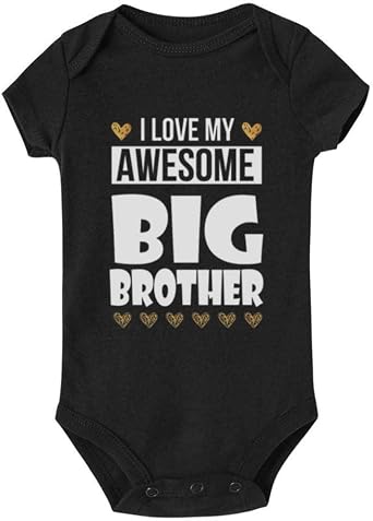 I Love My Awesome Big Brother Newborn Baby Cloths Jumpsuit Long Sleeve Unisex Bodysuit