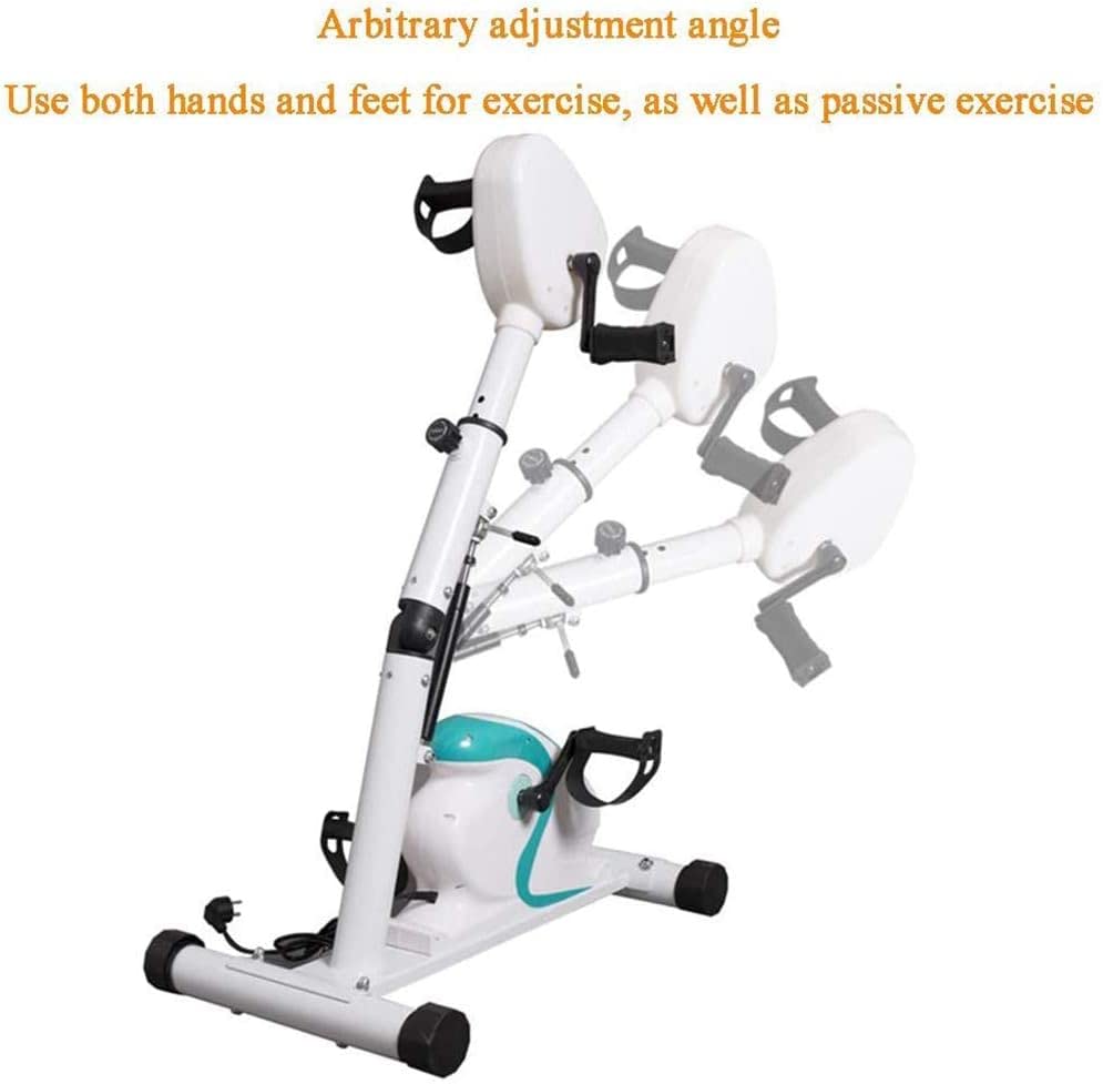 Image of Electric Pedal Exerciser, Exercise Bike Stationary, Adjustable Height Arm & Leg Indoor Fitness Training Bicycle with LCD Display,