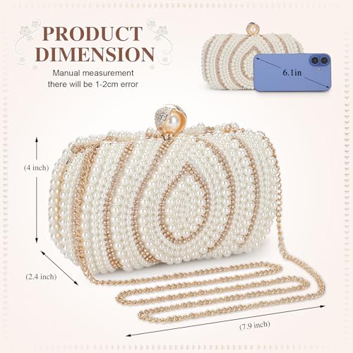 Pochette à perles brodées sac de mariage formel et de soirée chic