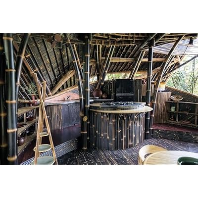 7 Giant Black Timber Bamboo Poles