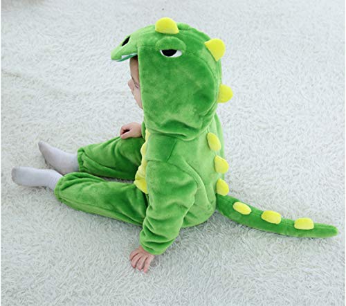 Doladola Bébés Garçons Filles Flanelle Animal Dinosaure À Capuche Barboteuses - Image 8