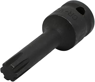 Aexit MP12 1/2-inch Hand Operated Tools Square Drive CR-MO Ribe Bit Impact Socket Adapter Black Model:11as289qo354