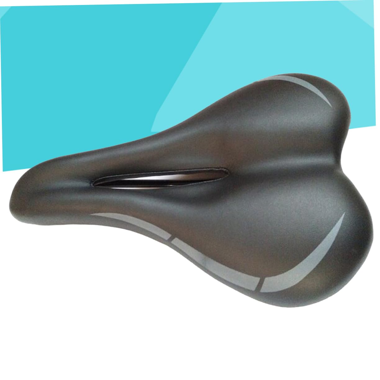 Selle de Vélo VTT Épaisse, Confortable, Respirante, Cuir Noir