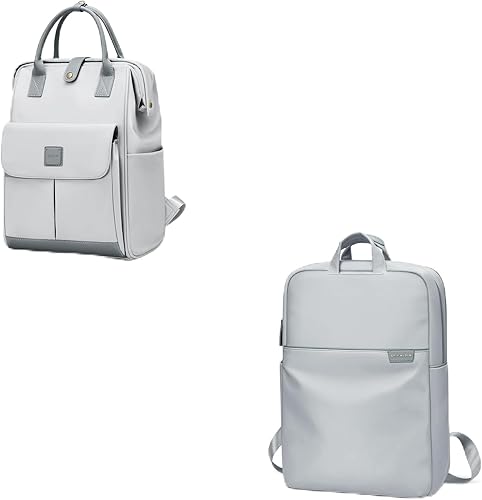 Mochila para laptop para mujer, con asa de mano, abierta, casual, para trabajo, viajes, mochila para libros de 15 pulgadas + mochila de viaje para