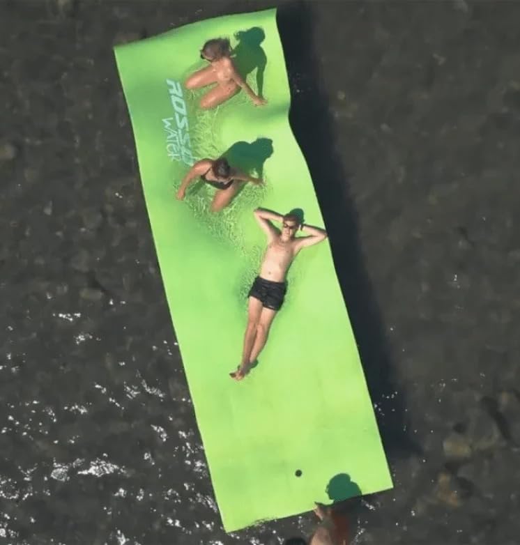 Rosso 18"x6" 8-Person Roll-up Pool Float Pad, Pool Rafts, Water Bed, Tear-Resistant Foam Mat,Pool Floaties for Adults, Pool Party, Beach, Lake, Outdoor - Image 3