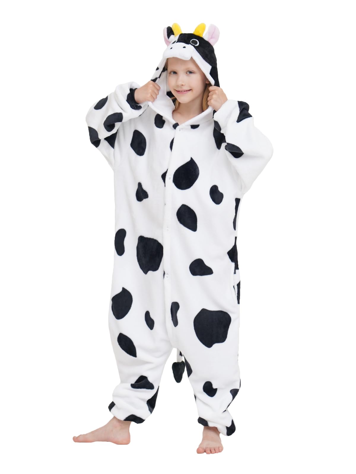 Unisex Children Animal Onesie Pajamas,Kids Flannel Halloween Cosplay Costume/Homewear/Sleepwear
