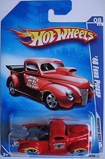 Hot Wheels 2009 Modified Rides 8/10, RED '40 Ford Pickup 164/190