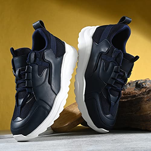 Image of Cruiser Mens Trainers Fashion Chunky Shoes| Lightweight Comfy Breathable Gym Sneakers | Walk Tall in Comfort - Block Heels for Day to Night |Comfortable Sports Footwear Casual (Dexter)